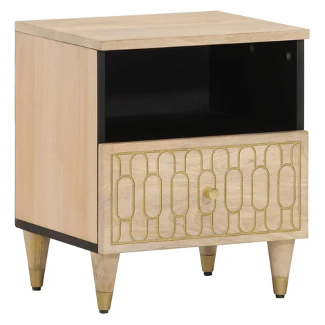 vidaXL Nočné stolíky 2 ks 40x33x46 cm masívne mangovníkové drevo