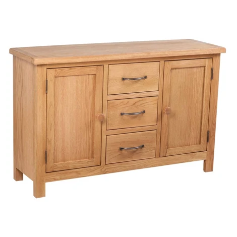 vidaXL Komoda s 3 zásuvkami 110x33,5x70 cm, dubový masív