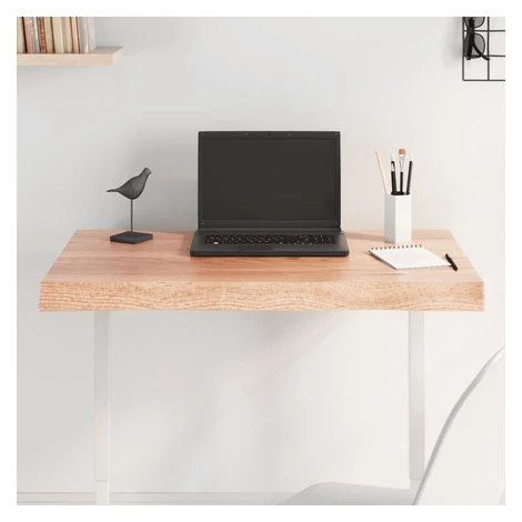 vidaXL Stolová doska svetlohnedá 80x50x(2-6)cm ošetrený masív hrany