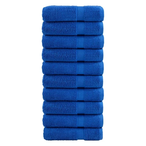 vidaXL Prémiové osušky SOLUND 10 ks modré 100x150 cm 600 g/m2