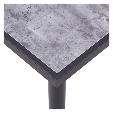 vidaXL Jedálenský stôl, čierna a betónovo sivá 140x70x75 cm, MDF