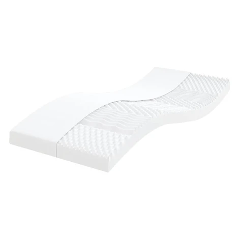 vidaXL Penový matrac biely 90x220 cm 7 zón tvrdosť 20 ILD