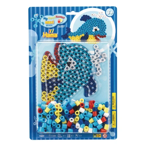 Hama Zažehľovacie korálky MAXI - Korálkový set Veľryba