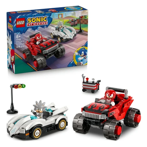 LEGO Sonic the Hedgehog 77118 Silver a jeho auto vs. Knuckles a jeho monster truck