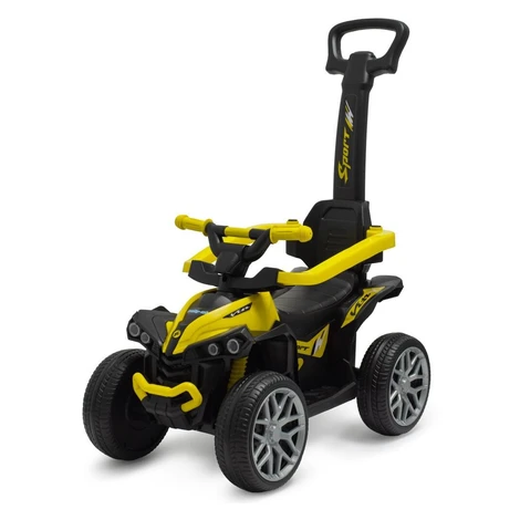 Detské odrážadlo s vodiacou tyčou Baby Mix Mega Prime EVA  žlté