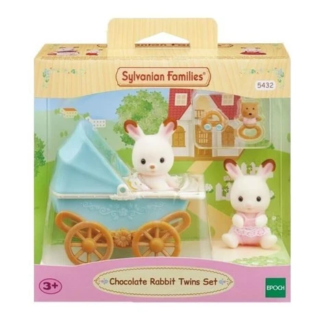 Sylvanian Families Dvojičky Chocolate králikov s kočíkom