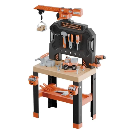 Smoby Black&Decker Veľká pracovná dielňa so žeriavom