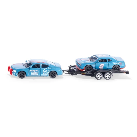 SIKU Super Dodge Charger so závodným autom na vleku