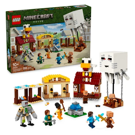 LEGO® Minecraft® 21273 Balón v podobe ďasa a útok na dedinu