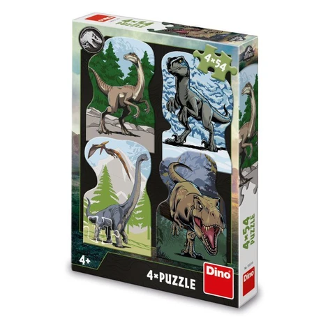 Dino Jurský svet 4x54 dielikov Puzzle