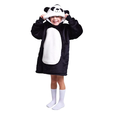 Cozy Noxxiez CH306 Panda - hrejivá televízna mikinová deka s kapucňou pre deti 3 - 6 rokov