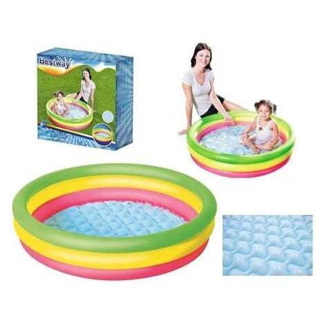 Bestway Nafukovací bazénik ružovo-žlto-zelený, priemer 105 cm