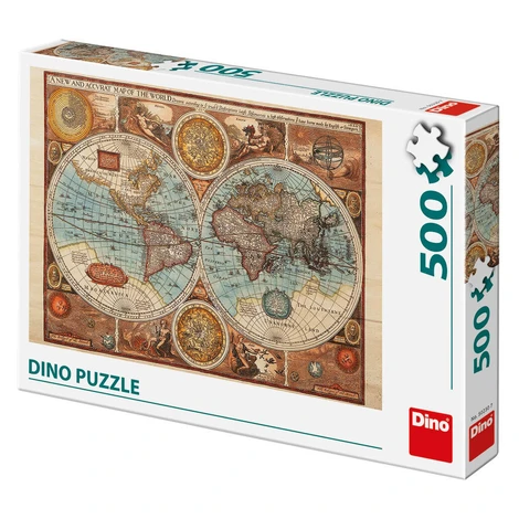 Dino Mapa sveta z roku 1626 Puzzle 500 dielikov