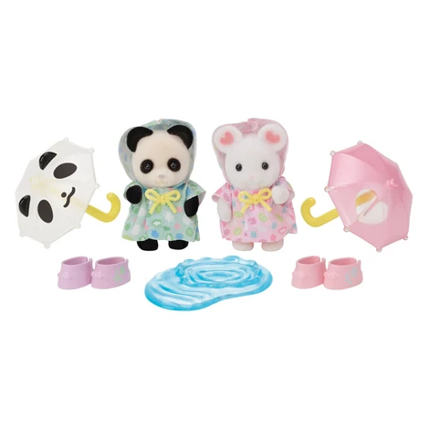 Sylvanian Families Prechádzka v daždi Baby Duo