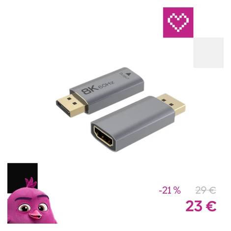 PremiumCord DisplayPort/HDMI redukcia 8K sivá