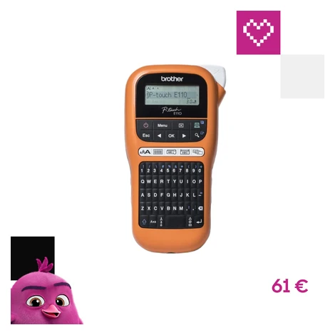 Brother PT-E110VP tlačiareň štítkov s kufrom (záruka na 3 roky po registrácii)