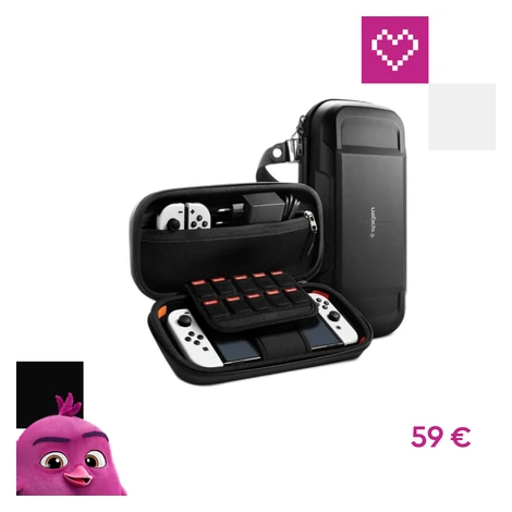 Spigen Rugged Armor Pro Púch puzdro Nintendo Switch/Switch OLED čierne