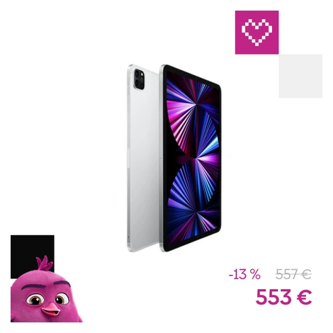Apple iPad Pro 11" 128 GB Wi-Fi + Cellular strieborný (2021) (Kategória A)