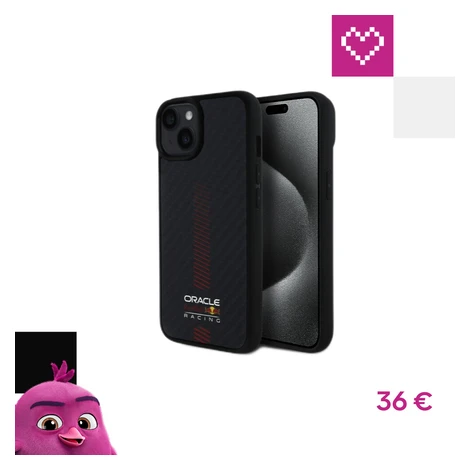 Oracle Red Bull Racing Carbon Powerbar MagSafe kryt iPhone 14 čierny