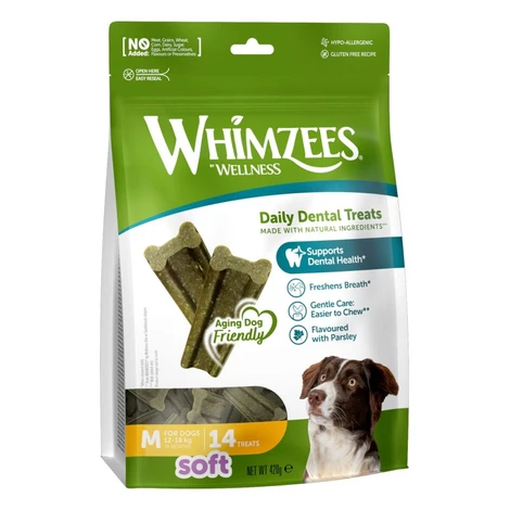WHIMZEES Soft dentálna maškrta pre psov M (12-18 kg) 14 ks