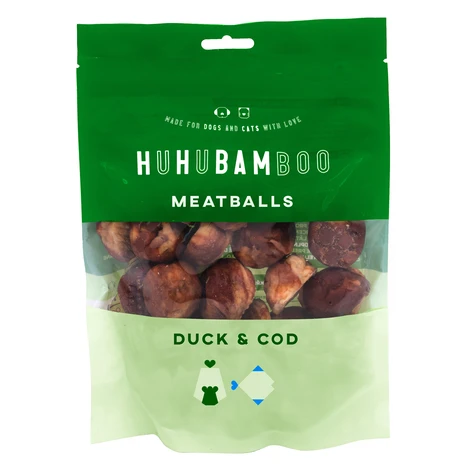 Huhubamboo mäsové guľky s kačacím a treskou 250 g