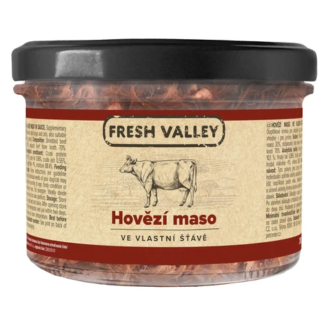 Pohár Fresh Valley hovädzie mäso vo vlastnej šťave 200g