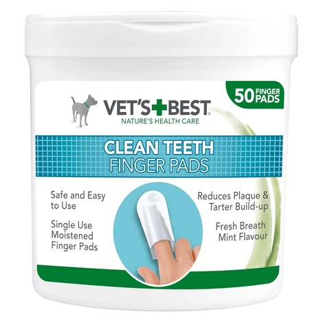 Vet's Best VET´s BEST Čistiace utierky na zuby pre psov 50 ks