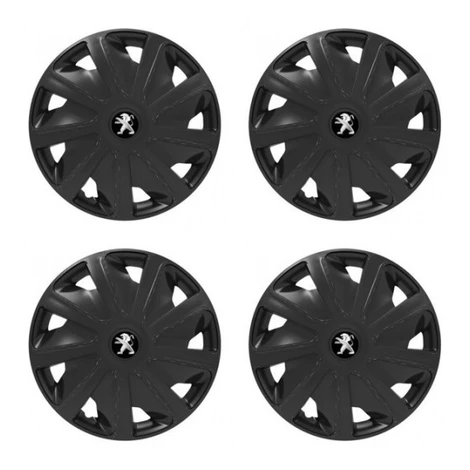 Puklice pre Peugeot (staršie logo) pre dodávky 15 Craft black