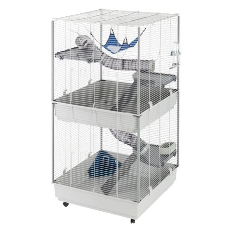 Klietka pre fretky Furet Tower - sivá: d 80 x š 75 x v 161 cm