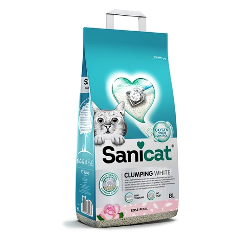Sanicat Clumping White Rose - 8 l