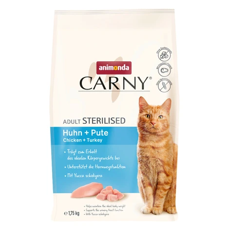 Animonda Carny Adult Sterilised kuracie + morčacie - 1,75 kg