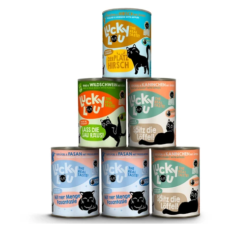 Lucky Lou Adult balenie na skúšku 6 x 400 g - Wild mix (4 druhy)