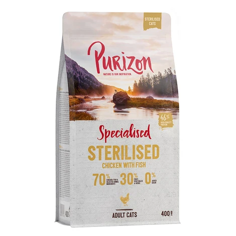 Purizon Adult Sterilised kuracie & ryby - bez obilnín - 400 g