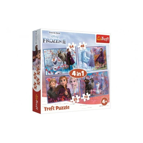 Trefl Puzzle 4v1 Ľadové kráľovstvo II / Frozen II