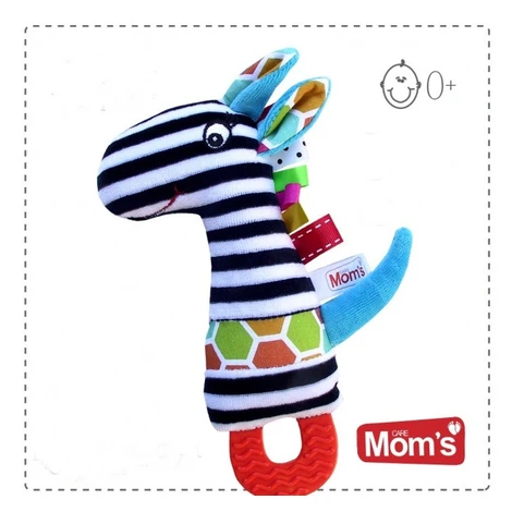 Hencz Toys Edukačná hračka Hencz s pískatkom, hryzátkom ZEBRA