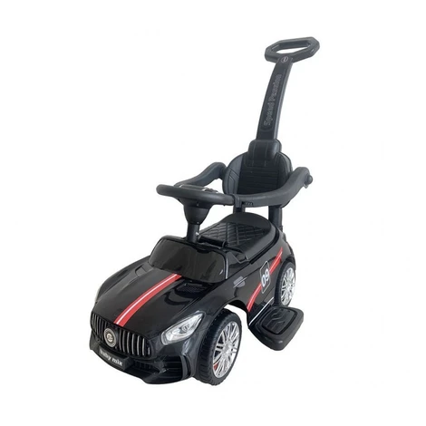 BABY MIX Detské odrážadlo so zvukom a vodiacou tyčou RACER čierne