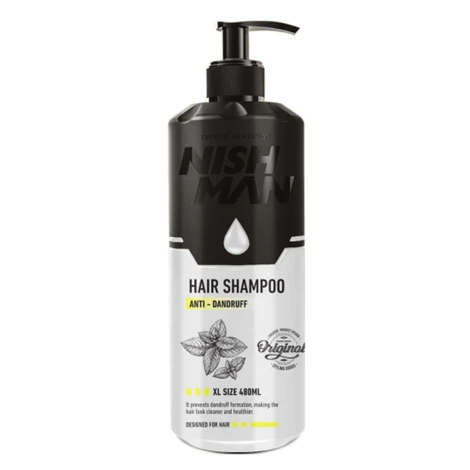 Nishman Hair Shampoo ANTI DANDRUFF - šampón proti lupinám pre mužov, 480 ml