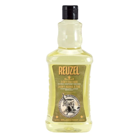 REUZEL 3-in-1 Tea Tree Shampoo - šampón 3v1 s čajovníkom 1000 ml