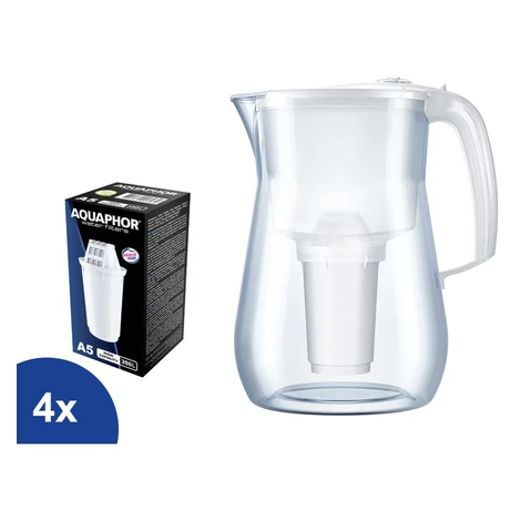 Aquaphor Provence biela filtračná kanvica 4,2 l + 4 ks filtra Aquaphor A5