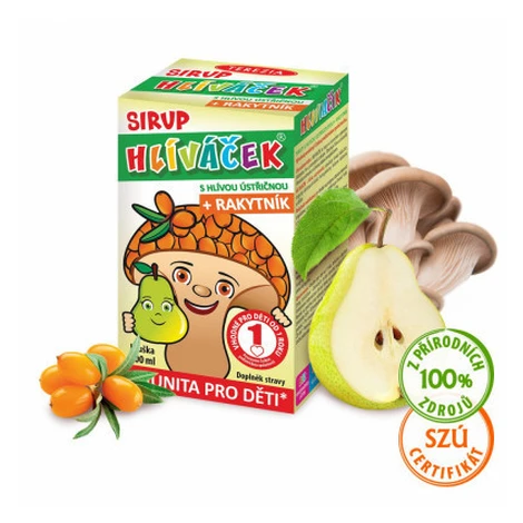 Terézia Hliváček - sirup s hlivou ustricovou a rakytníkom - príchuť hruška 100 ml