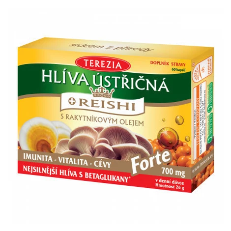 Terezia Company Hlíva ústřičná s Reshi Forte 60 kapsúl