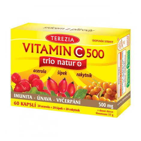 Terezia Vitamin C 500 mg TRIO NATUR 60 kapsúl
