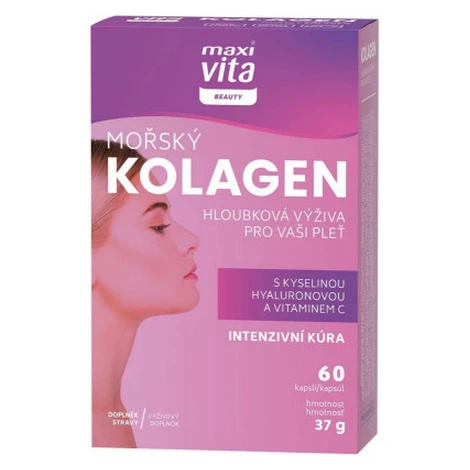 MaxiVita Beauty Mořský kolagen+kys.hyalur. 60 kapsúl Vitar Veteriane