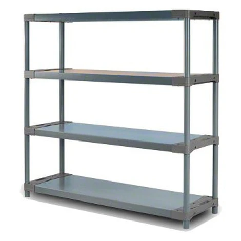 REGÁL PLASTOVÝ Tytan-4 138x140x46 PVC Povrchová úprava: Sivá