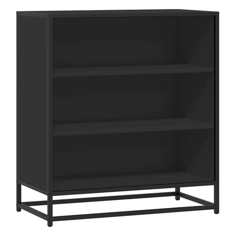 vidaXL Komoda čierna 68x35x76 cm kompozitné drevo a kov