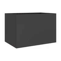 vidaXL Kvetináč čierny 62x47x46 cm oceľ