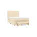 vidaXL Posteľný rám boxspring s matracom krémový 140x200 cm látka