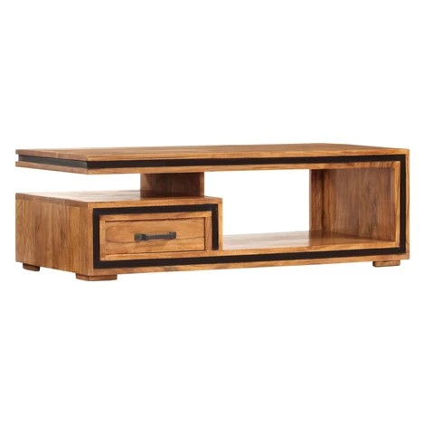 vidaXL Konferenčný stolík 100x45x33 cm, akáciový masív