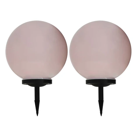 vidaXL Vonkajšie solárne lampy 2 ks 40 cm LED guľové RGB