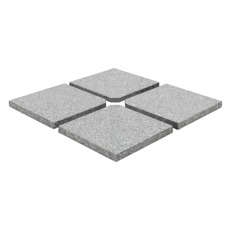 vidaXL Závažia pre slnečník 4 ks sivé granitové štvorcové 100 kg